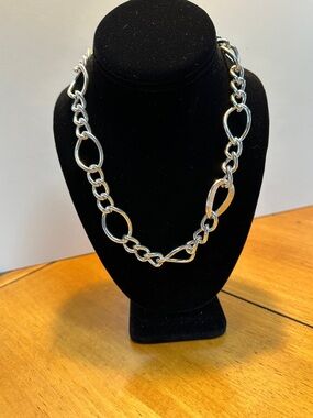 Brighton Silver-Tone Oversized Link Necklace